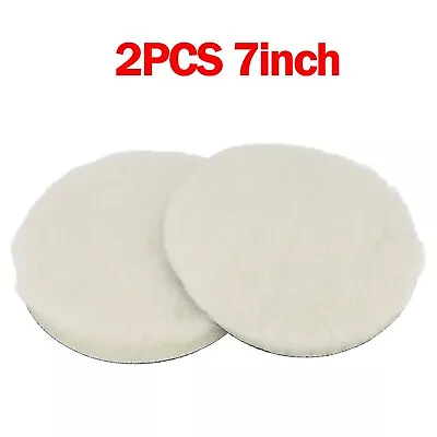 2 Pcs 5/6/7Inch Wool Buffing Polishing Pad Bonnets Sanding On Car Buffer Pads • £4.84