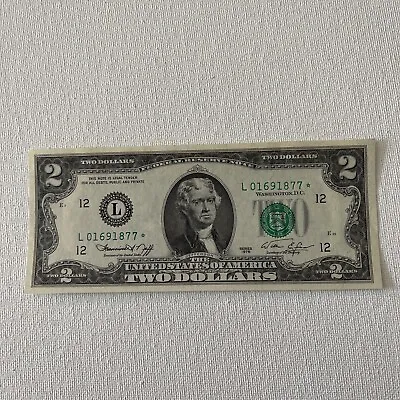 1976  $2 Dollar Bill Stars ⭐️ Note Green Seal • $27