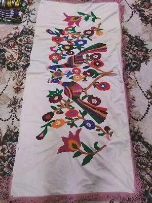 Suzani Wall Hanging Uzbek Vintage Handmade Embroidery 175x83 69 X32  D-2B • $55