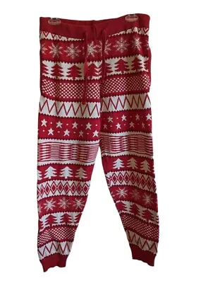 Holiday Time Unisex M Christmas Pattern Holiday Sweatpant Joggers Used Once • $9.86