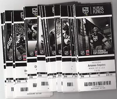 2014-15 Los Angeles Kings Season Ticket Stubs Set With Playoffs Rob Blake  • $19.97