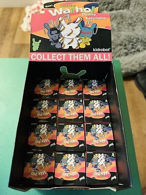 12 Sealed Kidrobot Andy Warhol Dunny Zipper Pull Keychain BNIB Elvis Mao 666 Cow • $75