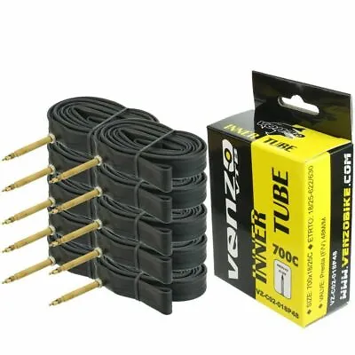 10x Venzo Road Bike Tyre Inner Tubes 700C X 18/25 48mm F/V • $65.90