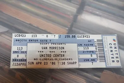 Van Morrison -  2006 Chicago   Ticket  / FREE  SHIPPING /  • $14.99