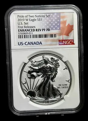 $46.80 • Buy 2019 W - NGC PF 70 Enhanced - Silver American Eagle S$1 One Dollar Coin -9011