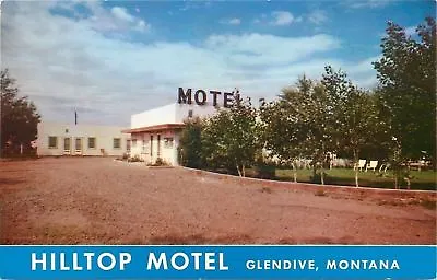 Glendive Montana~Hilltop Motel~Gravel Parking Lot 1950s PC • $5