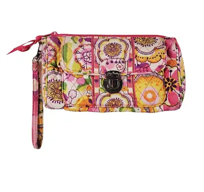 Vera Bradley Petal Pink Wristlet Womens Purse Handbag Wallet Floral • $19.99