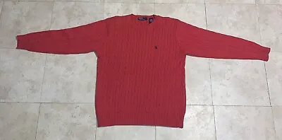 Vintage Polo Ralph Lauren Knit Sweater Chunky Fisherman Cable Made In Japan Sz S • $27.95