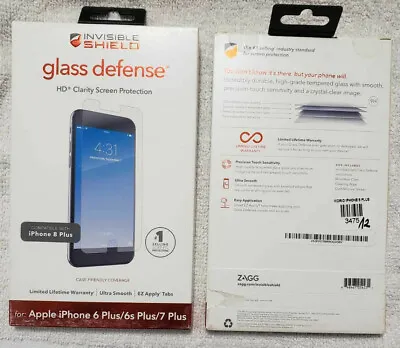 ZAGG Invisible Glass Defense HD Clarity Screen Protector IPhone 6 6s 7 8 Plus • $7.50