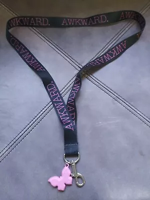 Awkward Pink Butterfly Lanyard Id Holder • $6