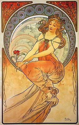 Mucha La Musique Music  Vintage Poster Reproduction FREE SHIPPING • $17.90