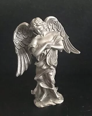 Large Pewter GUARDIAN ANGEL MADONNA Michael Wing Silver Metal Figurine Statue T • $16.95