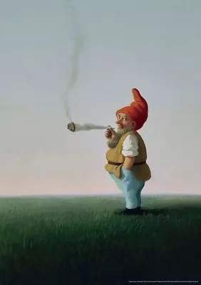 Joint-Zwerg By Michael Sowa Joint Smoking Print 16.5x23.5 • $16.50