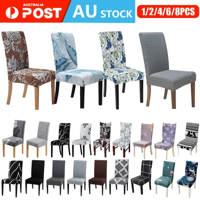 $5.50 • Buy Stretch Dining Chair Covers Slipcover Spandex Wedding Cover 1/4/6/8Pcs Removable