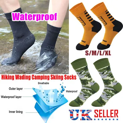 Waterproof Socks Breathable Sports Hiking Wading Camping Winter Skiing Socks UK • £11.99