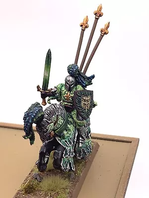 BRETONNIAN Green Knight Mounted Hero PAINTED Warhammer Fantasy Old World Metal • £99.99