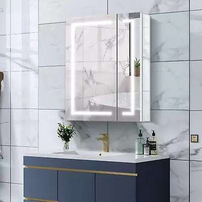 LED Medicine CabinetBathroom Mirror Cabinet With Lights24×28InchEquip With In • $367.11