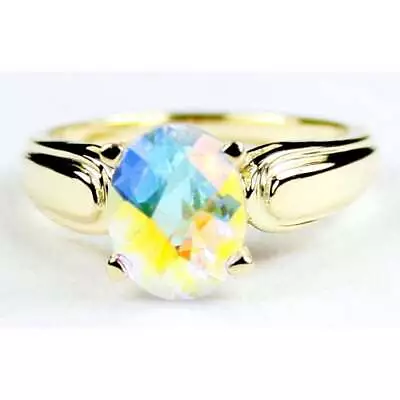 R058 Mercury Mist Topaz 10Ky Gold Ring • $154.16