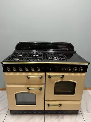 ALL GAS RANGEMASTER CLASSIC 110CM RANGE COOKER IN CREAM AND BRASS.  Ref--ED97 • £1195