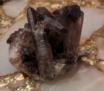 Irradiated Smoky Quartz Crystal Cluster Metaphysical Healing Properties Wellness • $28