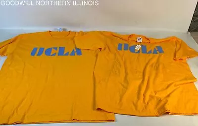 Men's New Vintage 1990s? UCLA Blue Transfer Spell-Out Orange T-Shirts Size XL • $9.99