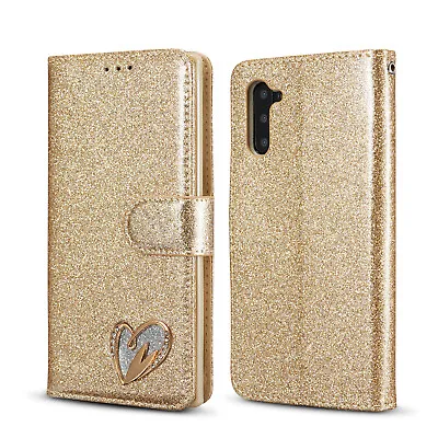 $15.39 • Buy Bling Glitter Flip Stand Wallet Phone Case Cover For Samsung Note 20 S22 S21