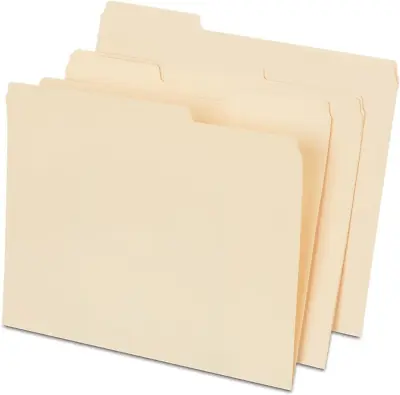  Interior File Folders Letter Size Manila 100/Box (117713) • $21.10