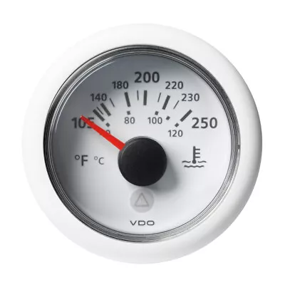 VDO Marine Viewline 52mm 2-1/16  Temperature Gauge - A2C59514241 - 120�C/250�F • $54.89