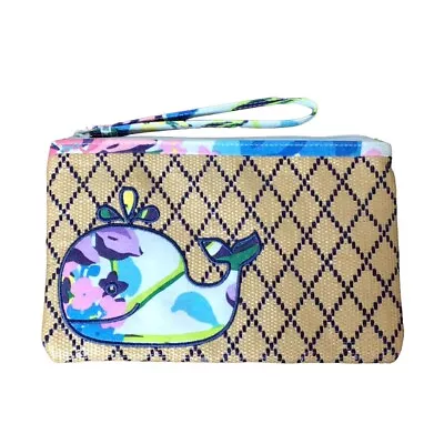 VERA BRADLEY Seashore Beach Whale Wristlet Wrist Strap Clutch Bag MARIAN FLORAL • $20