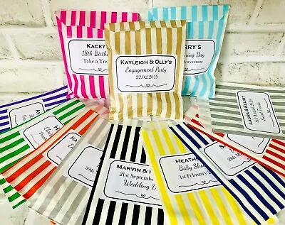 £9.99 • Buy PERSONALISED SWEET BAGS Wedding Christening Mehndi Birthday Candy Cart Bags 2022