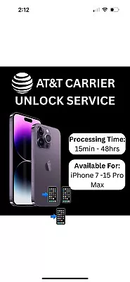 At&t Carrier Unlock Service • $15.99