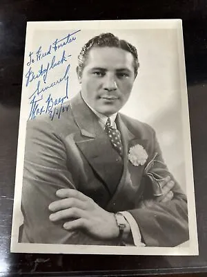 1934 Max Baer SIGNED Boxing 5 X 7 Photo (World Champion At The Time!) Autograph • $179