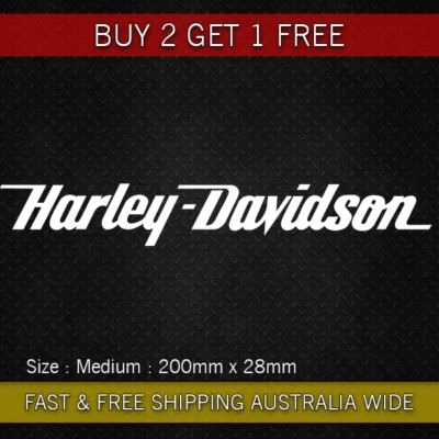$5.50 • Buy Harley Davidson Sticker Motorcycle Decals Stickers Vinyl Bike 200mm X28mm