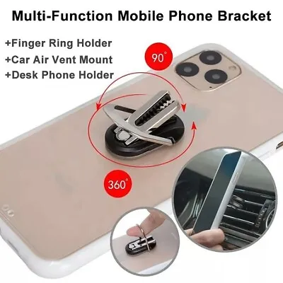 Cell Phone Stand Finger Ring Air Vent Car Holder Mount  360 Rotation- 3M • $2.99