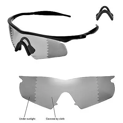 Walleva Polarized Transition Lenses And Black Nosepads 4 Oakley M Frame Hybrid • £40