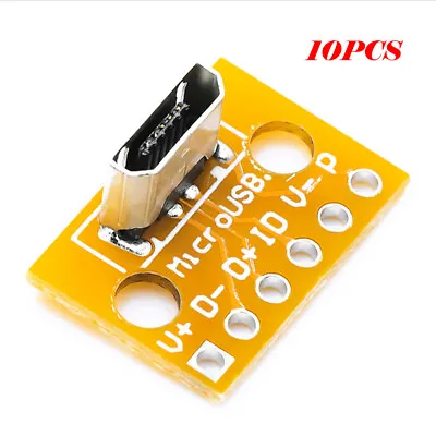 180° Vertical Micro USB Female Sockets PCB Soldering Adapter Female Test Boards • £3.83