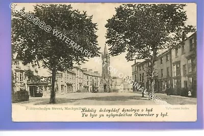 1910c PENTRERHEDYN STREET HOTEL MACHYNLLETH POWYS Montgomeryshire POSTCARD • £0.99