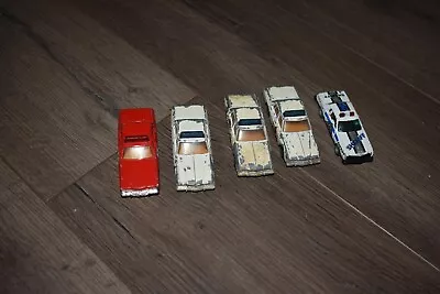 Lot Of 5 Diecast Cars 4 Police 1 Fire 4 1980 Pontiac Bonneville 1 Dodge • $3