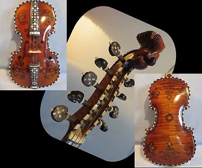 Deluxe Fancy Norwegian Fiddle 15  Viola (4*5) Strings Viola  Hardanger Fiddle  • $1499