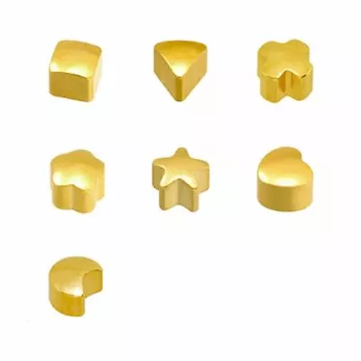 Caflon 24CT Gold Plated - Assorted Shapes Stud (12 Pack) • £12.99