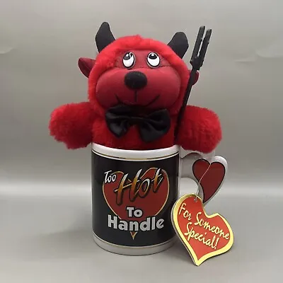 Too HOT To Handle Vintage 1998 Mug & Devil Plush With Bow Tie Joelson Industries • $28.99