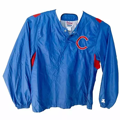 Vintage Starter Diamond Collection Chicago Cubs  Pullover Made In USA Large • $68.99