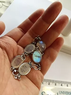 Beautiful Sterling Silver 925 Moonstone Bracelet • $36.06