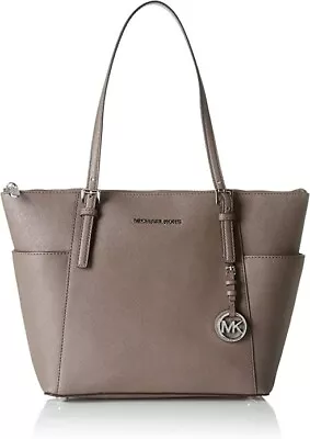 Michael Kors Jet Set E/W Top-Zip Tote Silver Hardware 30F2GTTT8L Cinder • $159.99