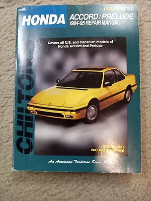  Chilton Repair Manual (8255)30150 Honda Accord/Prelude 1984-1995  • $12.50