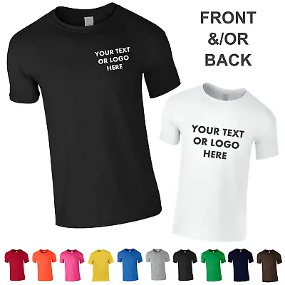 Personalised Work T Shirt Unisex. Custom Printing Text Logo Vinyl On Cotton Tee • £12.49