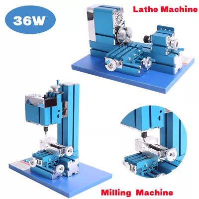 36W 20000RPM Upgraded Mini Metal Lathe Machine Motorized Metalworking DIY Tool • $179.99