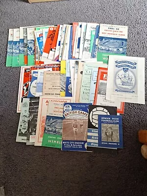 55x FOOTBALL PROGRAMMES 1950S 1960S BULK COLLECTION JOB LOT • £26