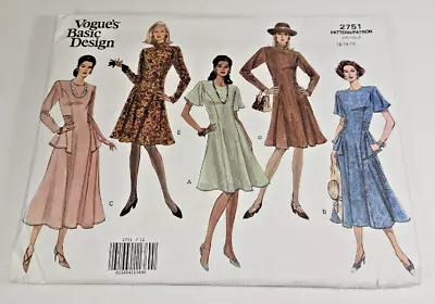 Vintage Vogue's Basic Design Pattern 2751 Size 12-14-16 Uncut • $15