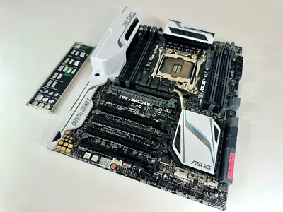 ASUS X99-DELUXE LGA 2011-3 DDR4 Intel X99 USB3.0 ATX Motherboard - PARTS! • $59.99